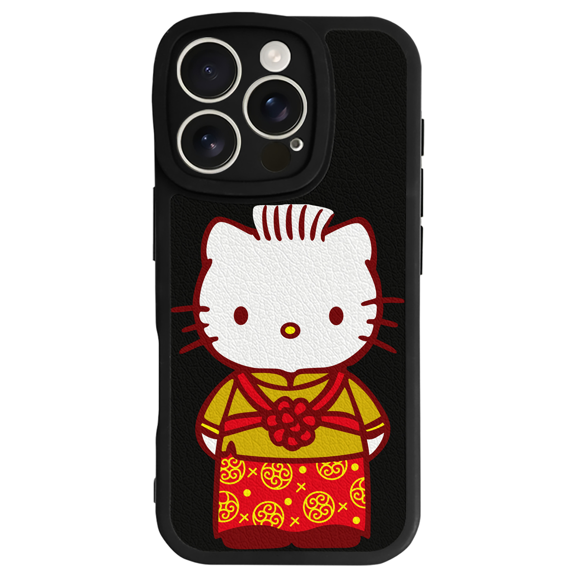 （画像用） Hello Kitty ハローキティ 【iPhone 16シリーズ対応】シリコンスマホケース（レザー調） 材質：シリコン